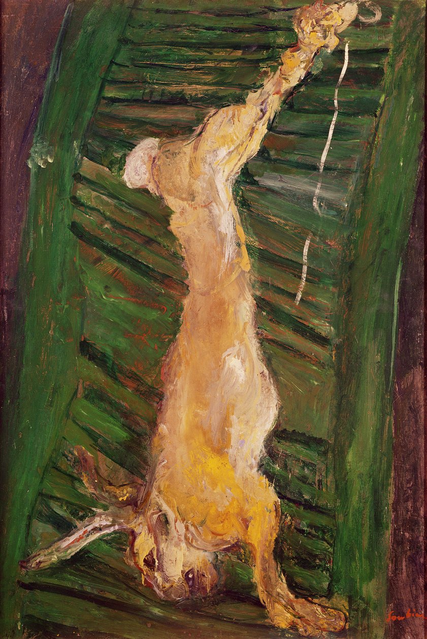 Zając na zielonej żaluzji, ok. 1924-25 autorstwa Chaim Soutine