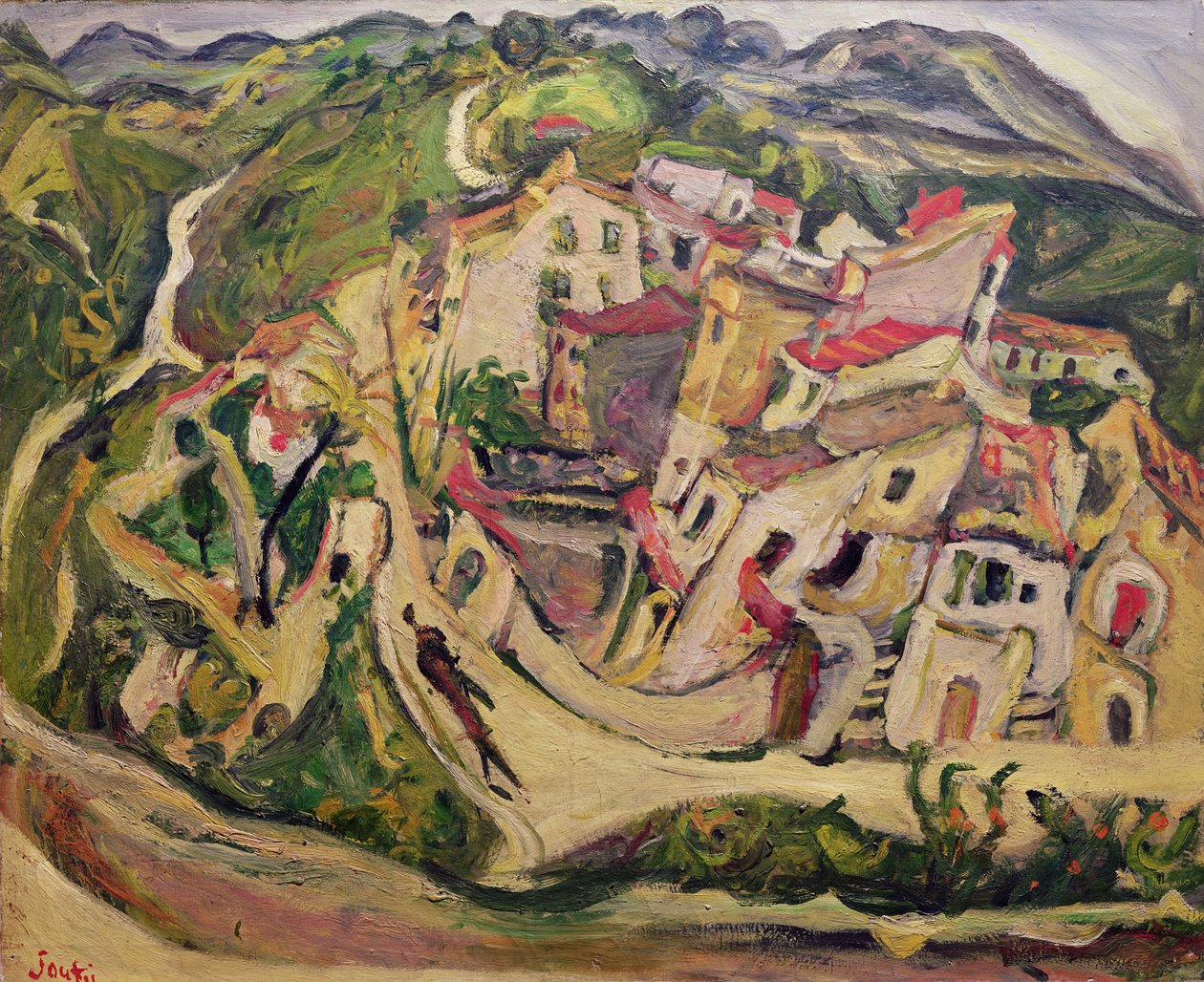 Domy w Cagnes, 1923 autorstwa Chaim Soutine