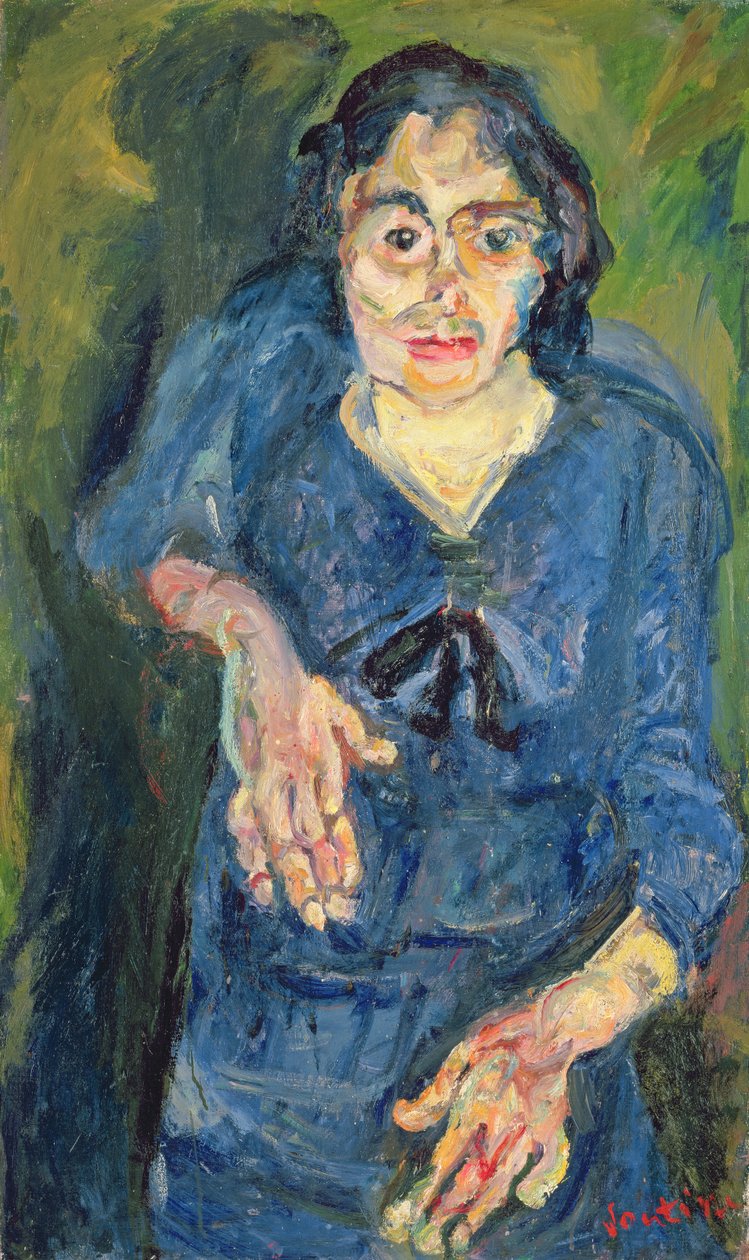 Portret - Kobieta w kolorze niebieskim autorstwa Chaim Soutine