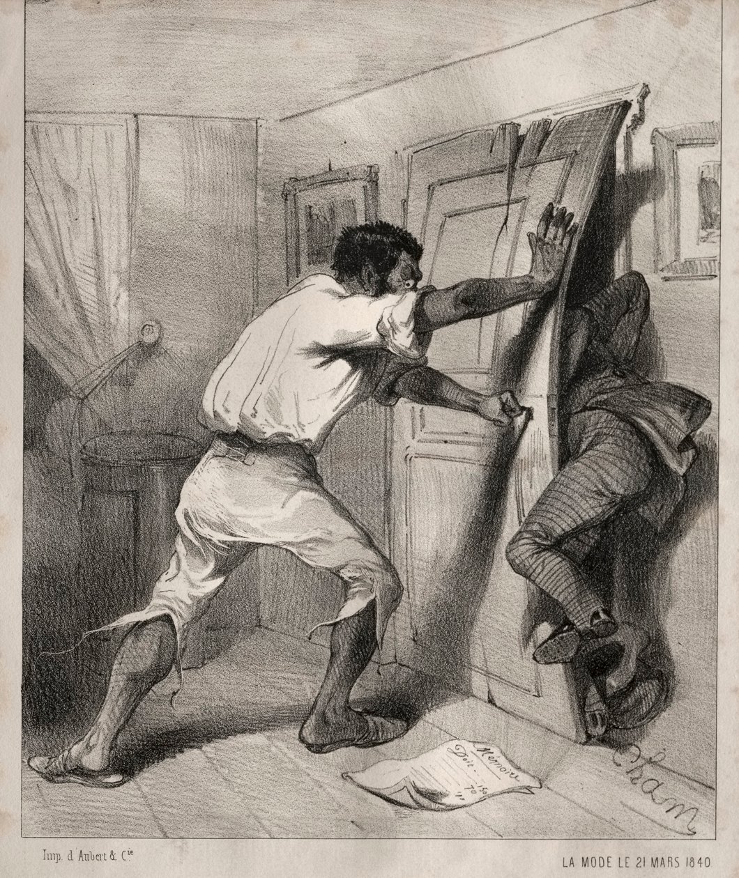 Wierzyciel w pośpiechu, 1840. autorstwa Cham