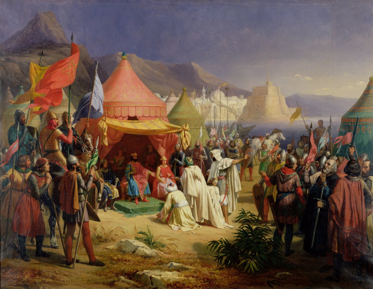 Zdobycie Trypolisu, kwiecień 1102, 1842 autorstwa Charles Alexandre Debacq