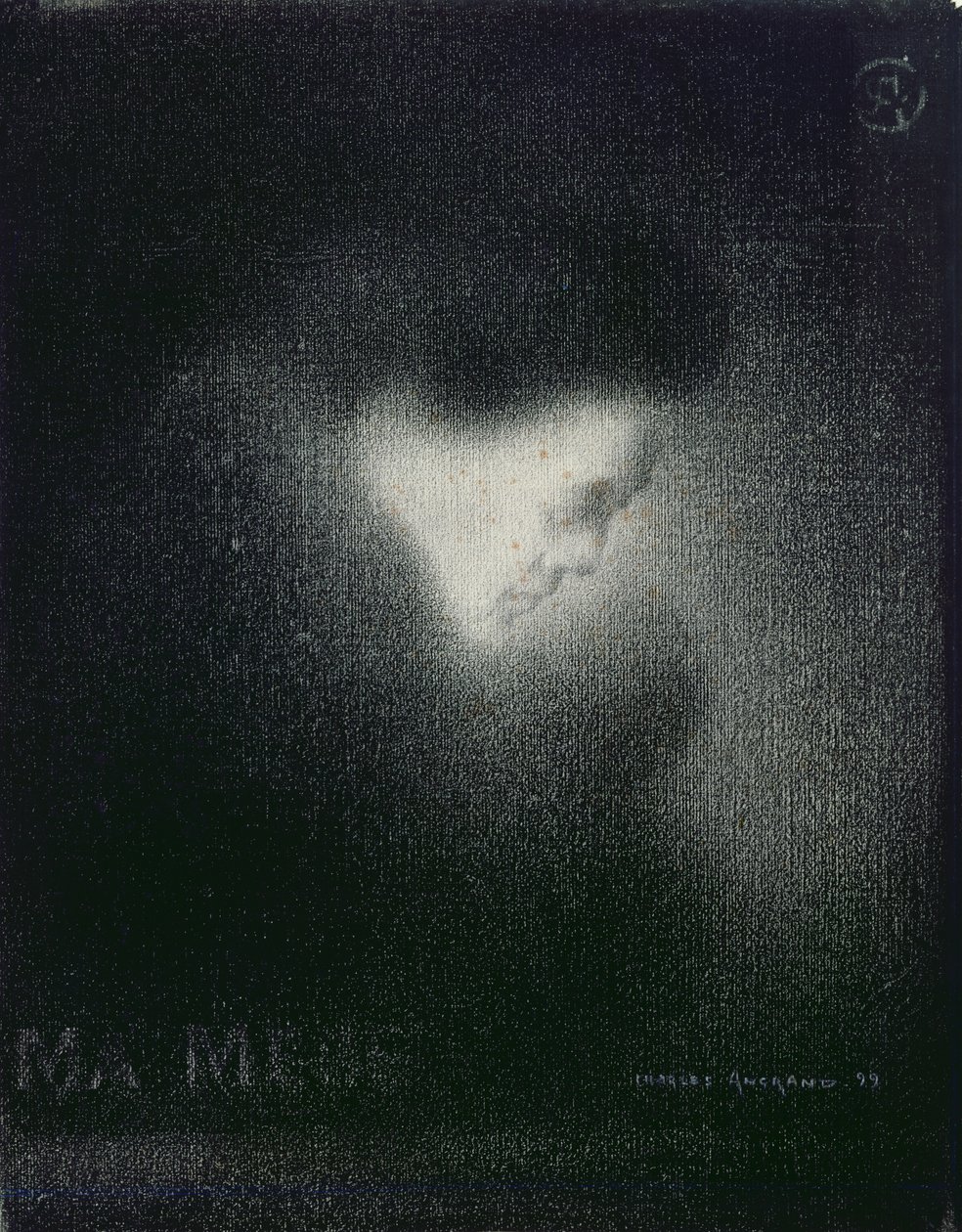 Moja Matka, 1899 (węgiel na papierze) autorstwa Charles Angrand