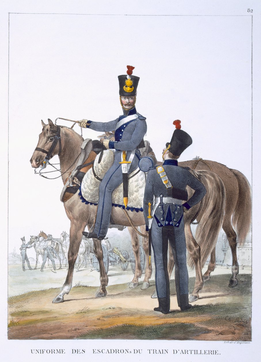 Mundur Dywizjonu Artylerii, 1823 autorstwa Charles Aubry