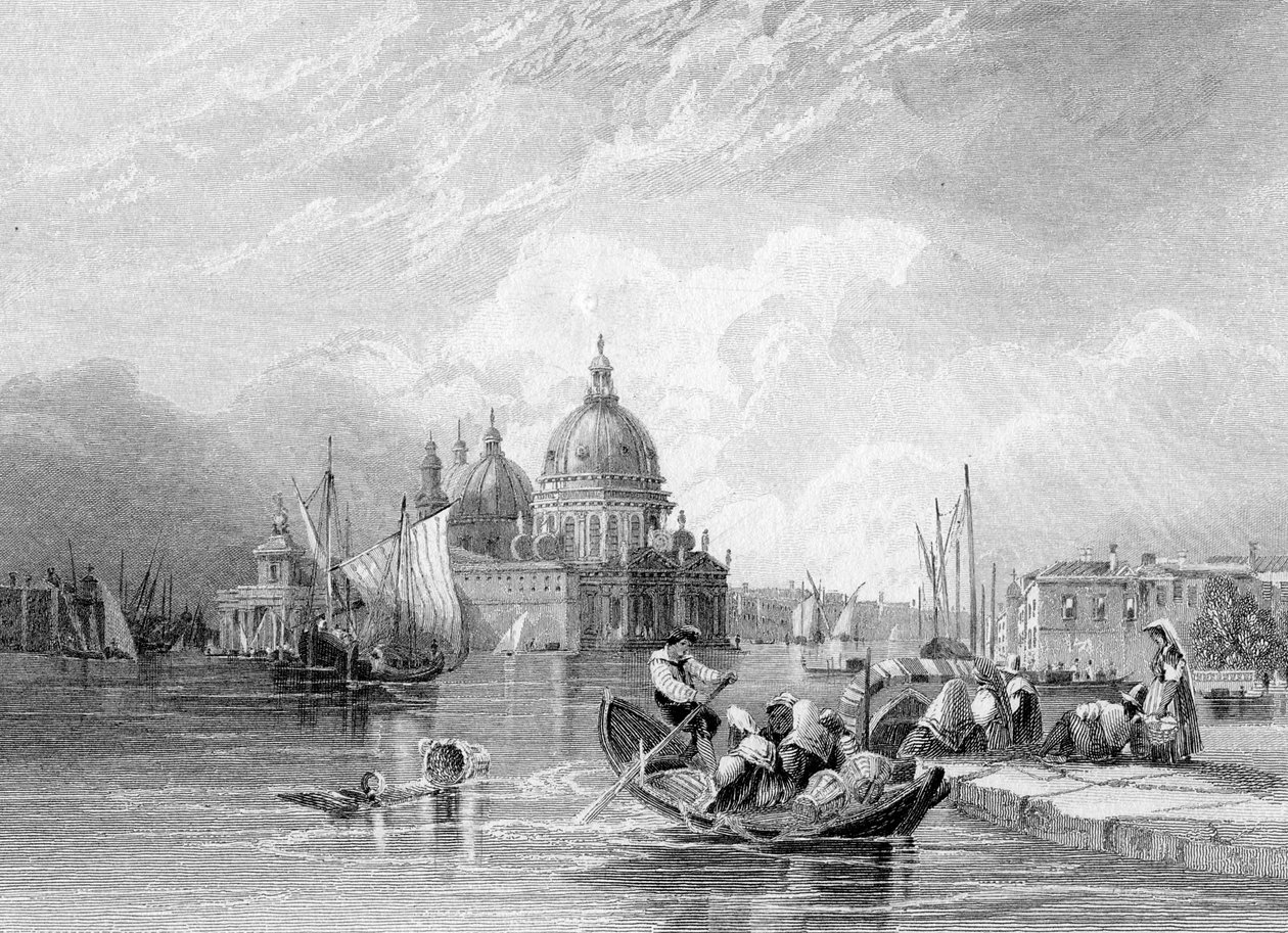 Canal Grande, Wenecja, grawerowane przez J. Thomasa, c.1829 autorstwa Charles Bentley