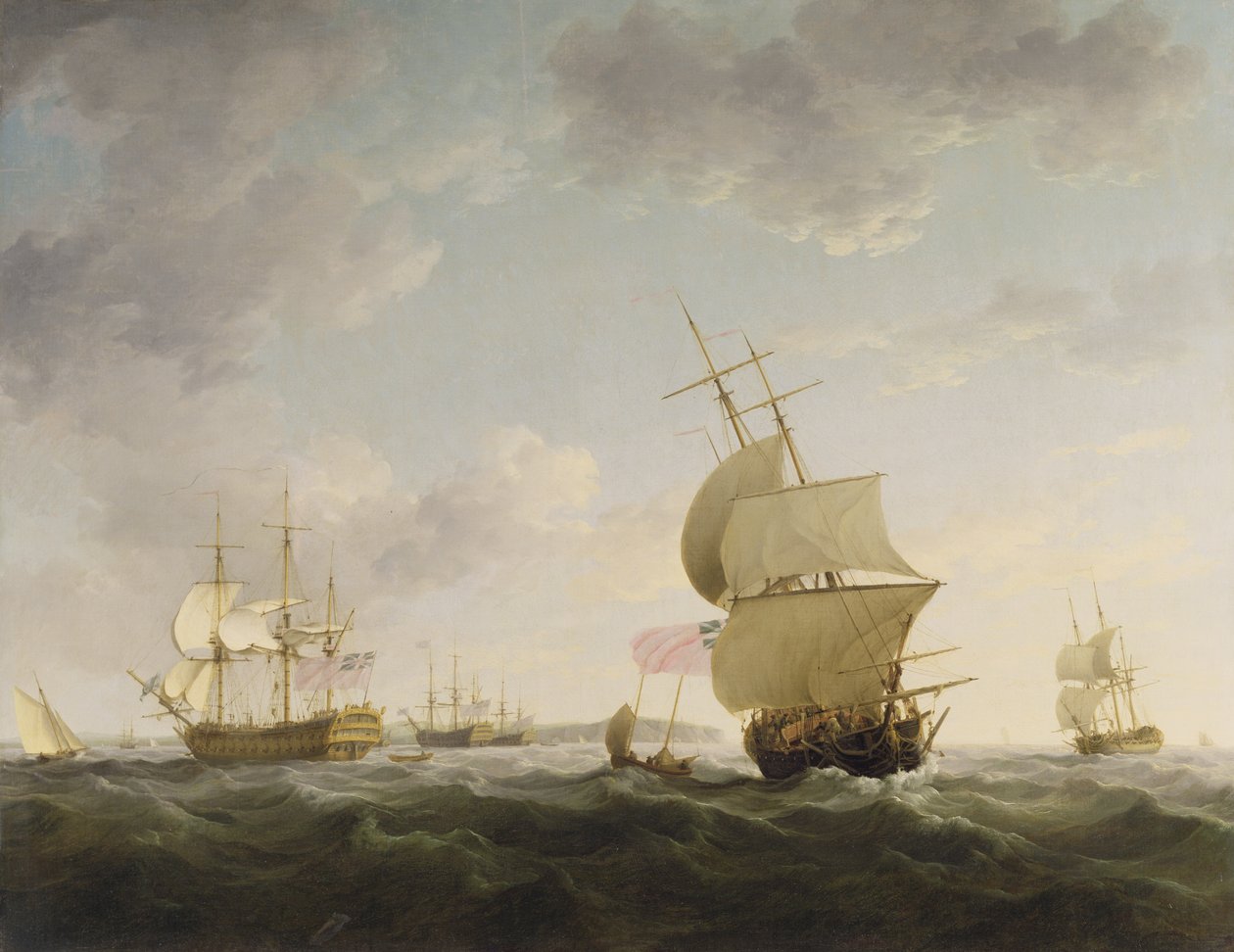 Английн суваг дахь тээвэрлэлт, c.1755 poli autorstwa Charles Brooking