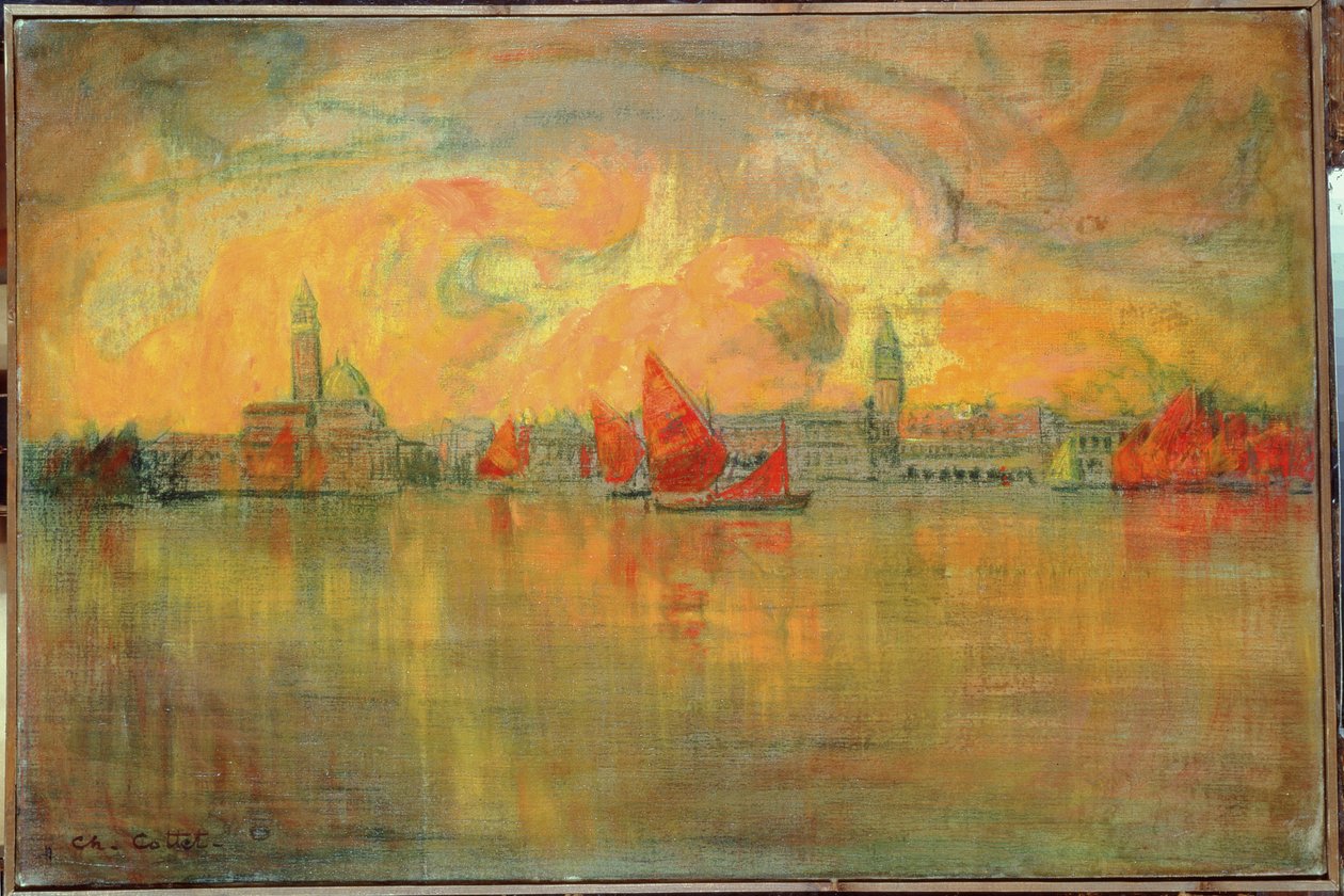 Widok Wenecji z morza, 1896 autorstwa Charles Cottet