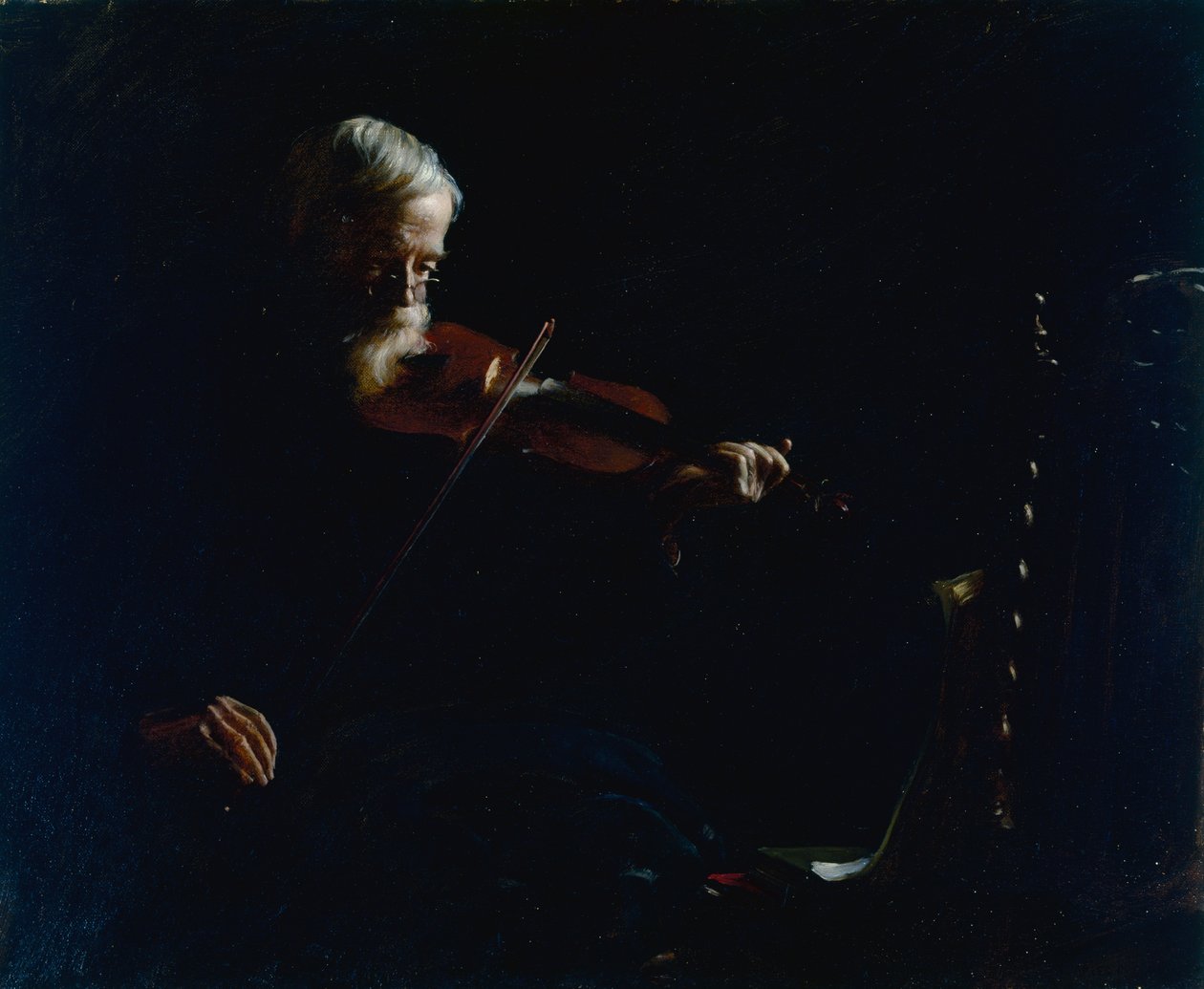 Stary skrzypek autorstwa Charles Courtney Curran