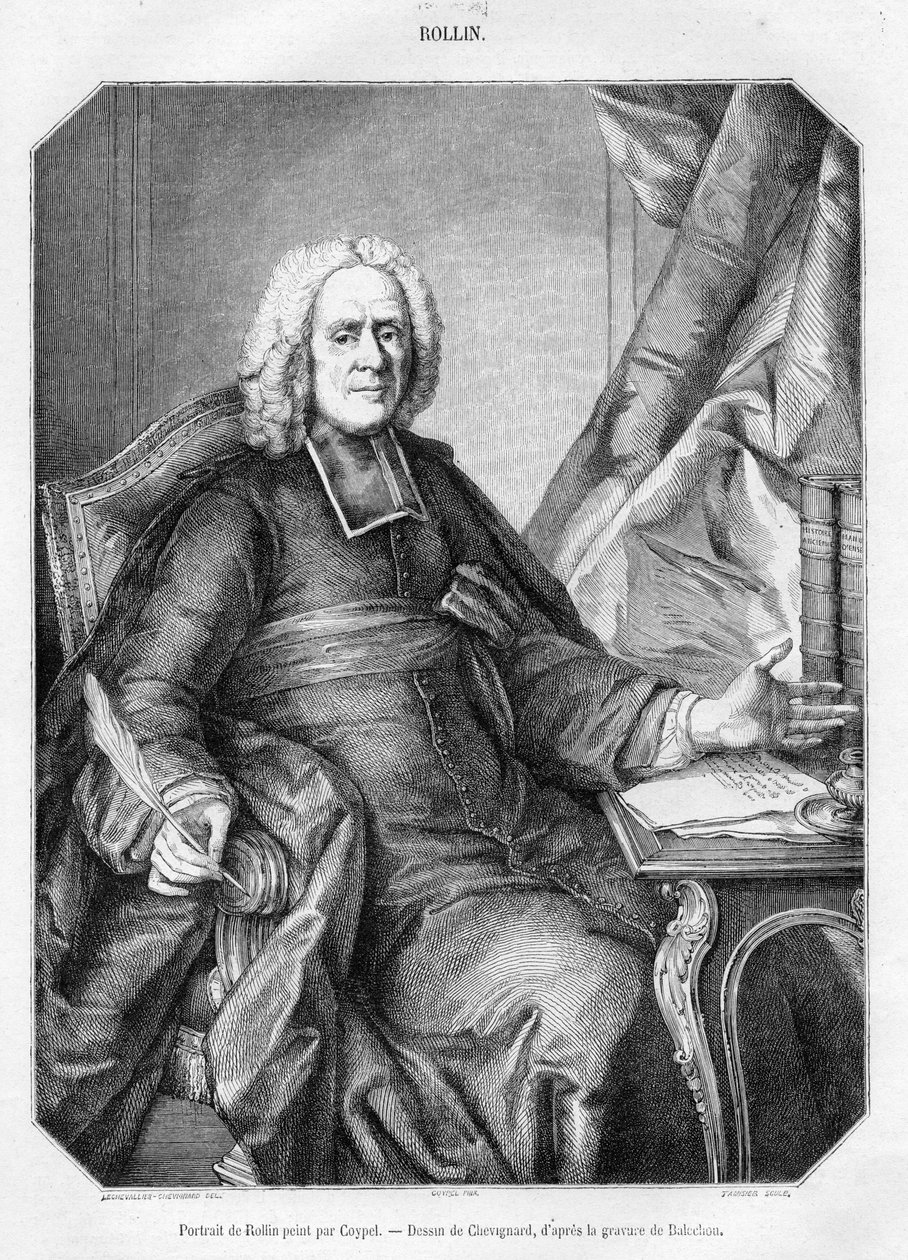grawerowany portret autorstwa Charles Coypel
