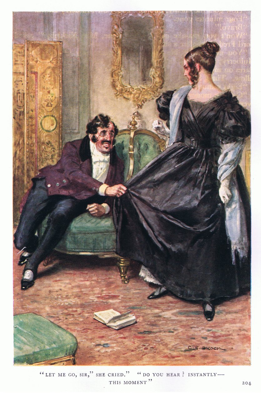Pozwól mi odejść, zawołała. Czy słyszysz Natychmiast w tej minucie? autorstwa Charles Edmund Brock