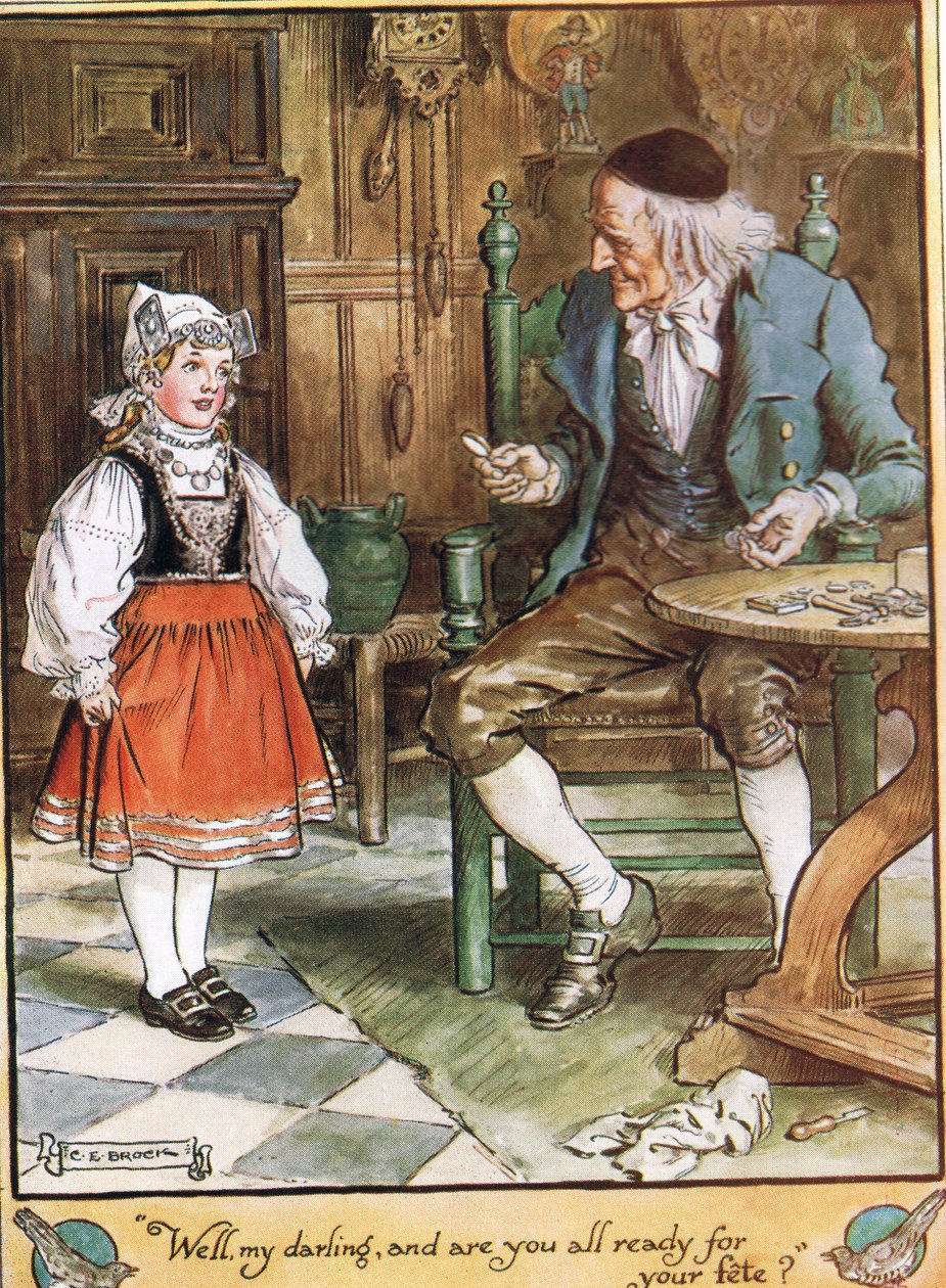 Ready for the Fete, ilustracja z „Cuckoo Clock” pani Molesworth, wydanej przez Macmillan w 1930 roku autorstwa Charles Edmund Brock