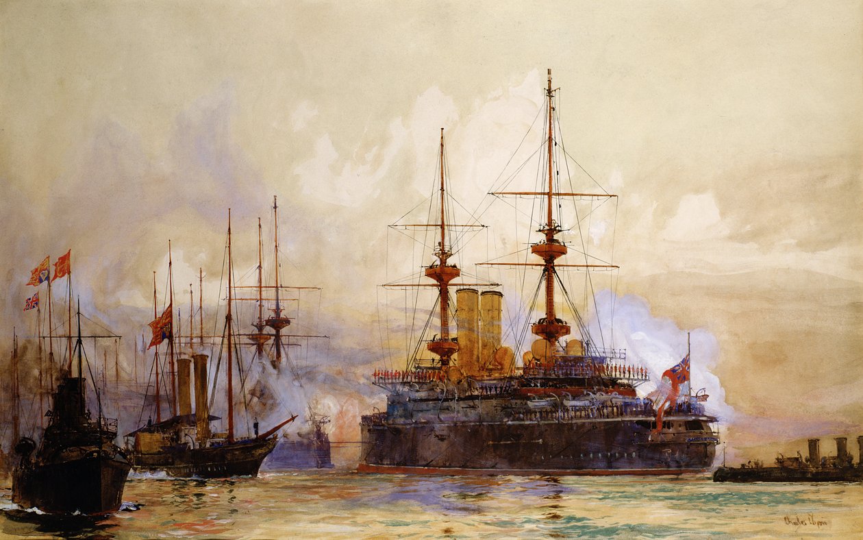 Korowód żałobny królowej Wiktorii autorstwa Charles Edward Dixon