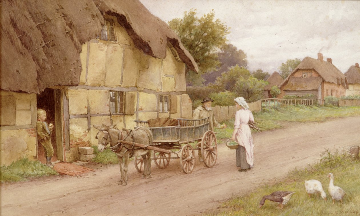 Wózek osła, ok. 1920 r. autorstwa Charles Edward Wilson