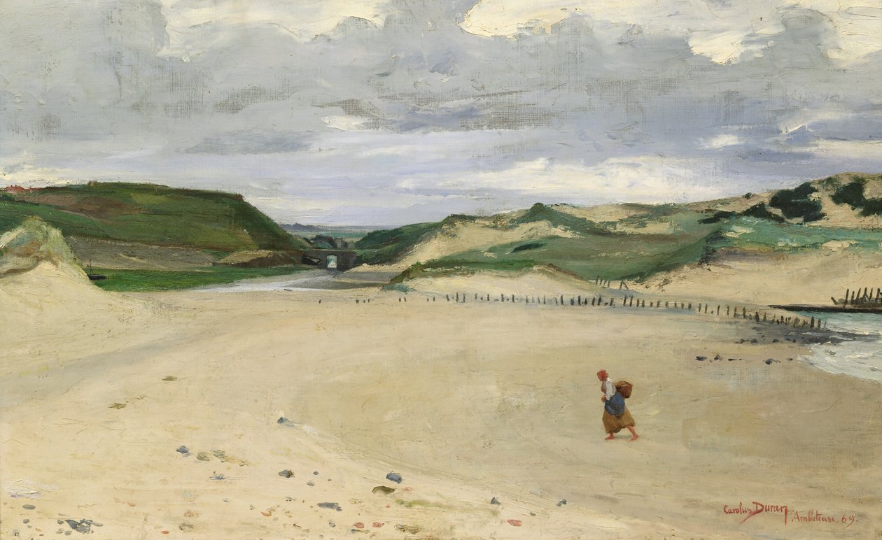 Plaża w Ambleteuse, 1869 autorstwa Charles Emile Auguste Carolus Duran