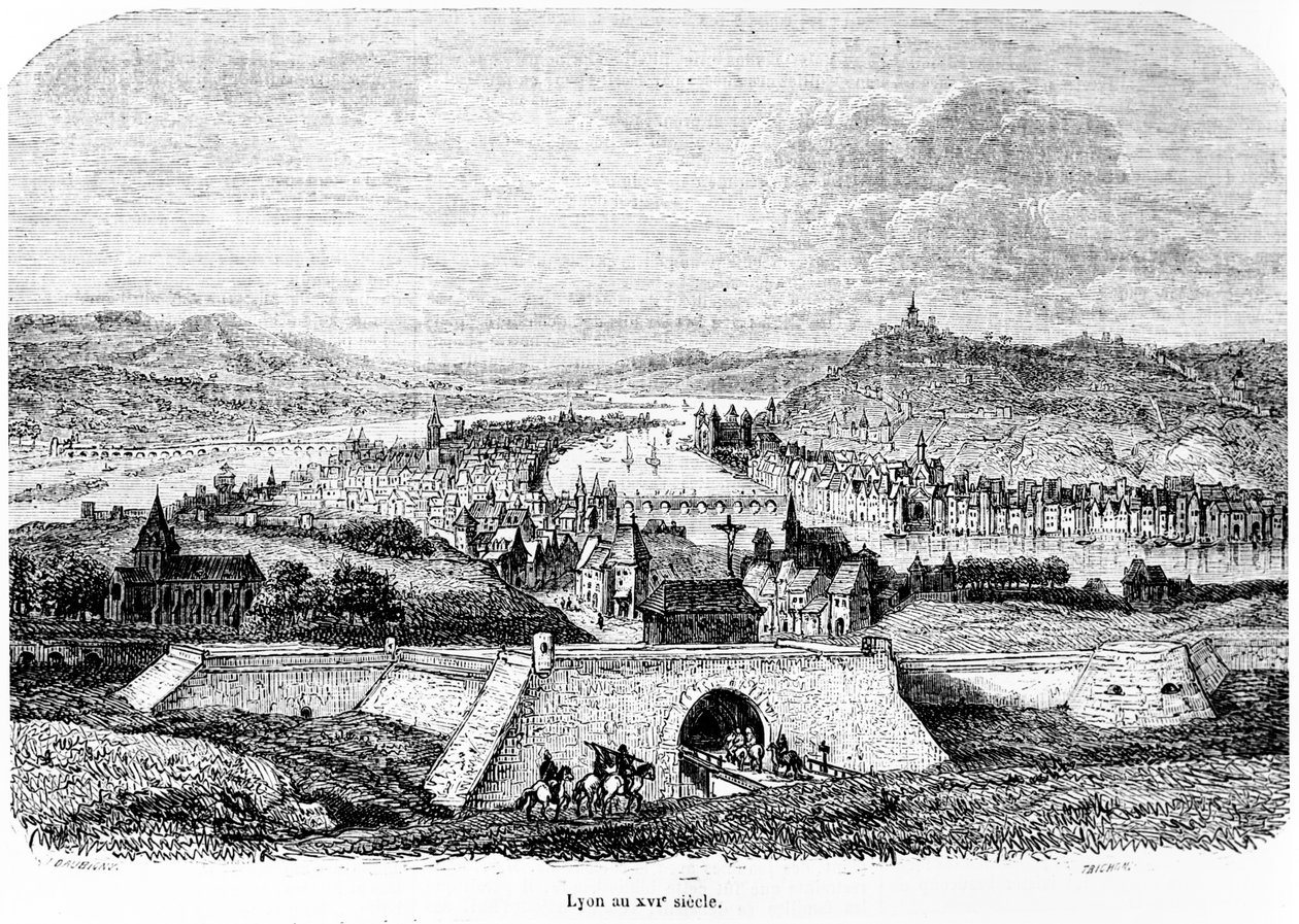 Lyon w XVI wieku, 1856 r. autorstwa Charles Francois Daubigny