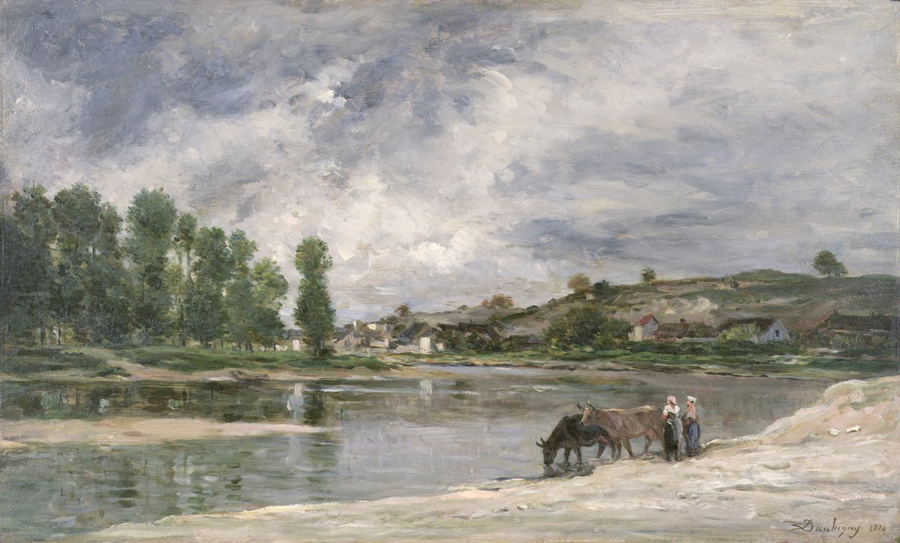 Nad Loarą, 1874 (olej na drewnie) autorstwa Charles Francois Daubigny