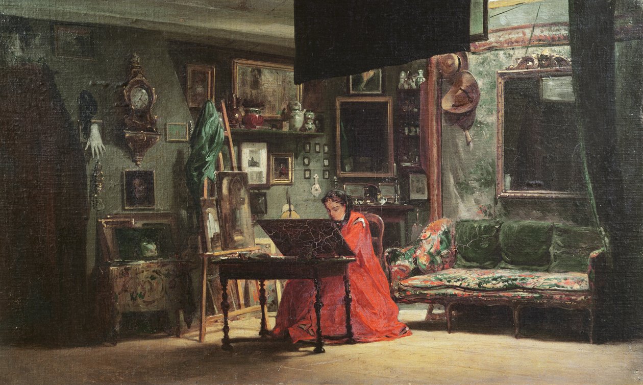 Księżniczka Matylda Bonaparte (1820-1904) w swojej pracowni autorstwa Charles Giraud