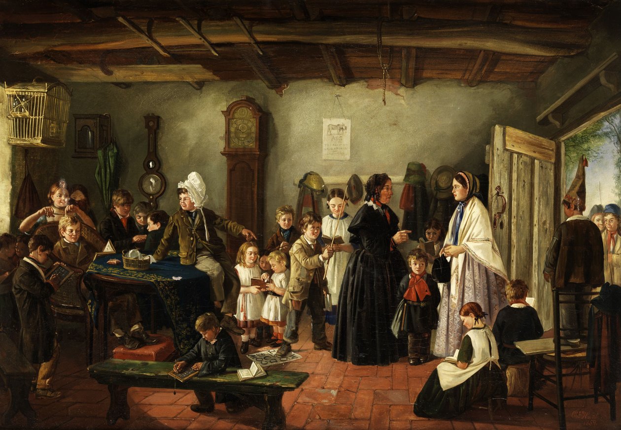 Wizyta w sali szkolnej autorstwa Charles Hunt