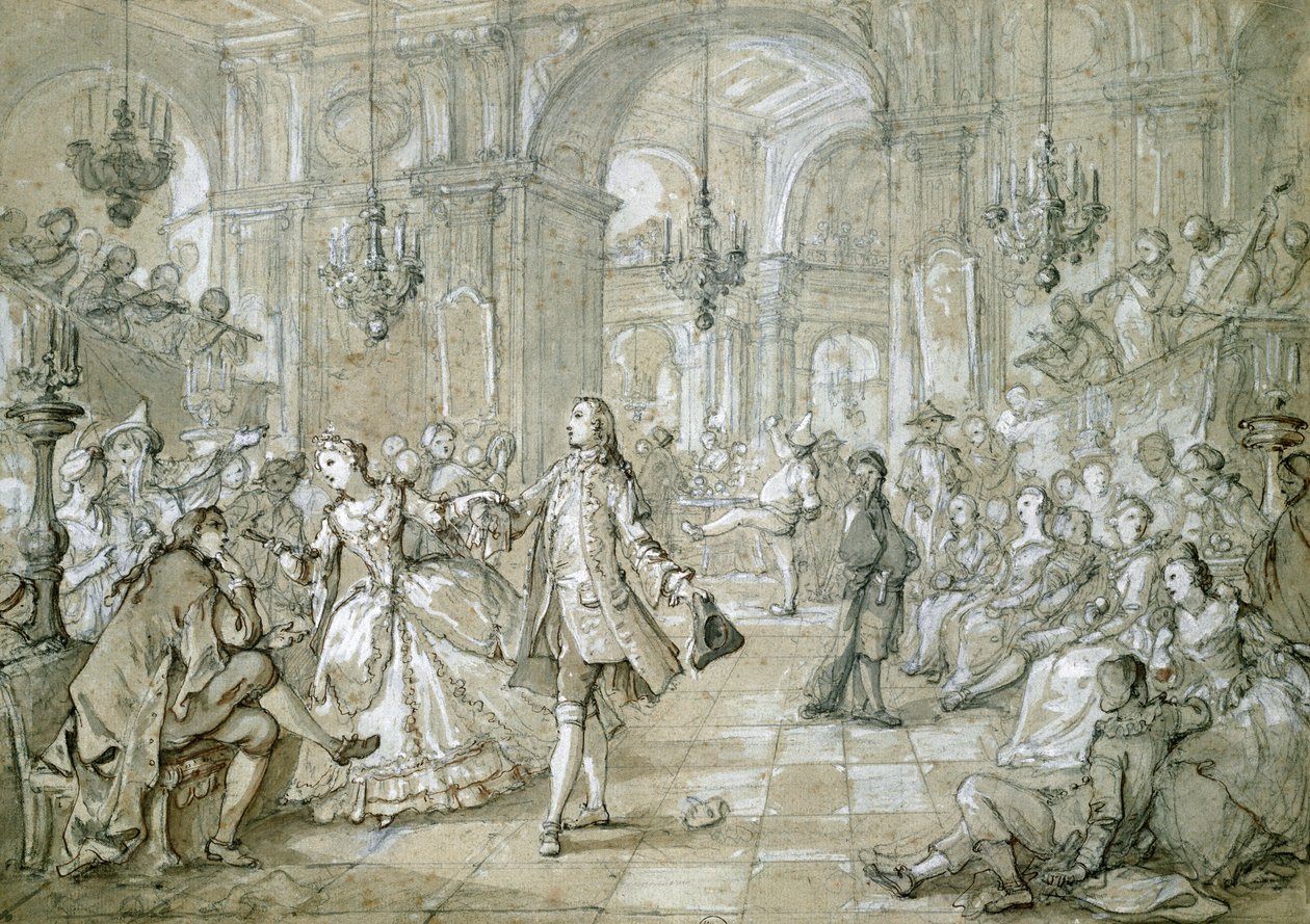 Bal maskowy autorstwa Charles Joseph Natoire