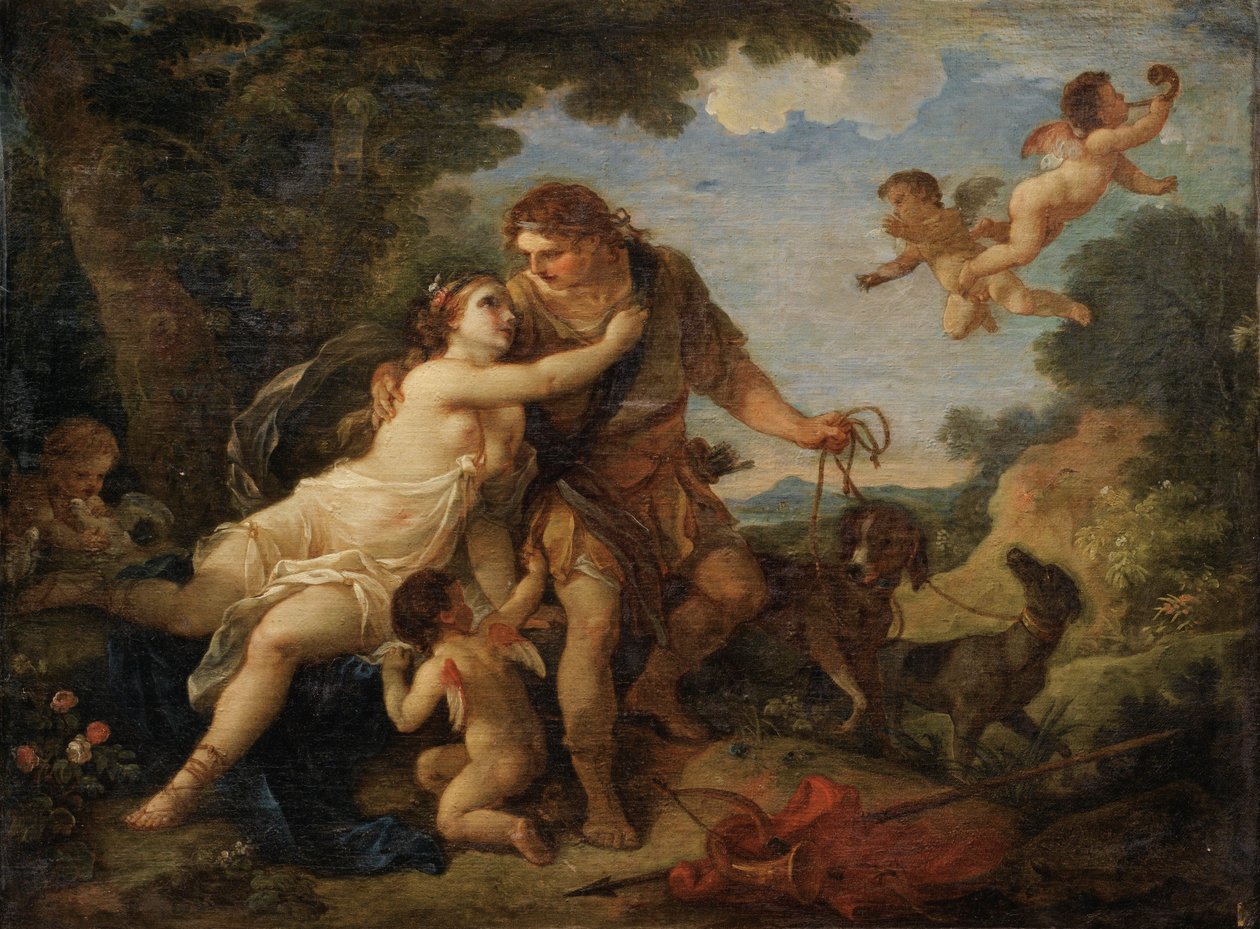 Wenus i Adonis autorstwa Charles Joseph Natoire