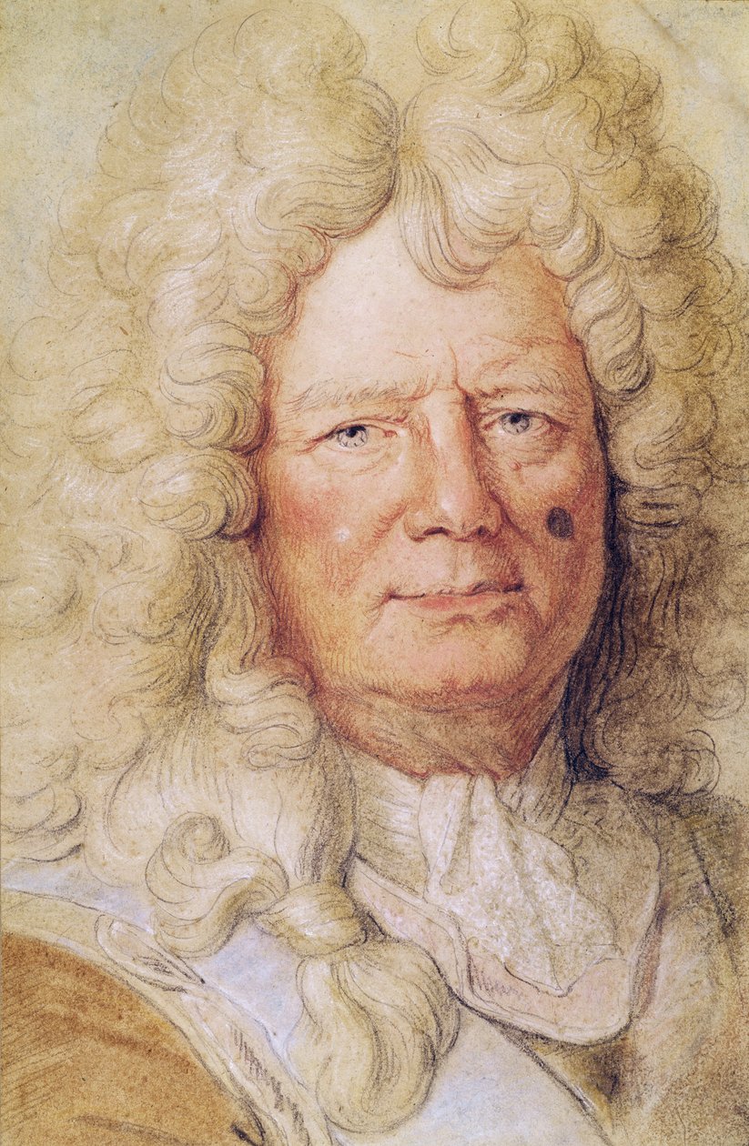 Portret Sebastiena le Prestre autorstwa Vaubana (1633-1707) (pastel na papierze) autorstwa Charles Le Brun