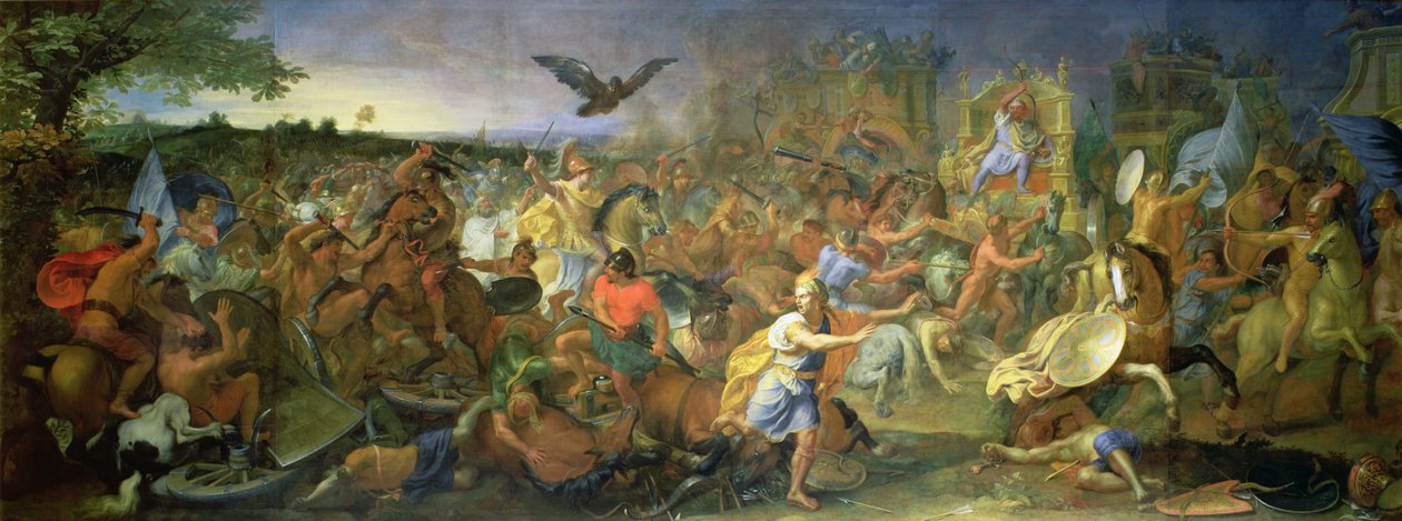 Bitwa pod Arbelą (lub Gaugamela) 331 pne, c.1673 autorstwa Charles Le Brun