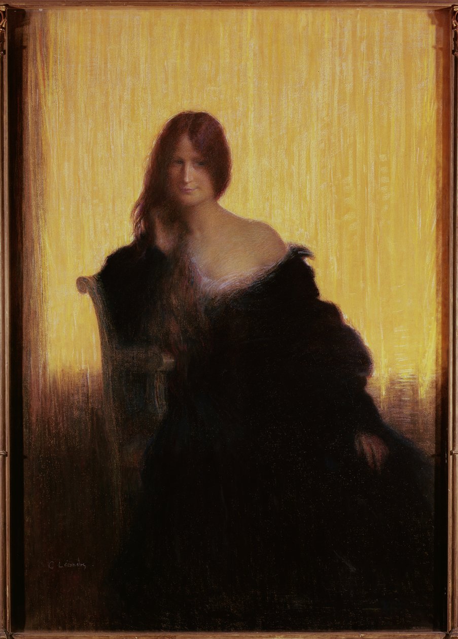 Portret kobiety (pastel na papierze) autorstwa Charles Leandre