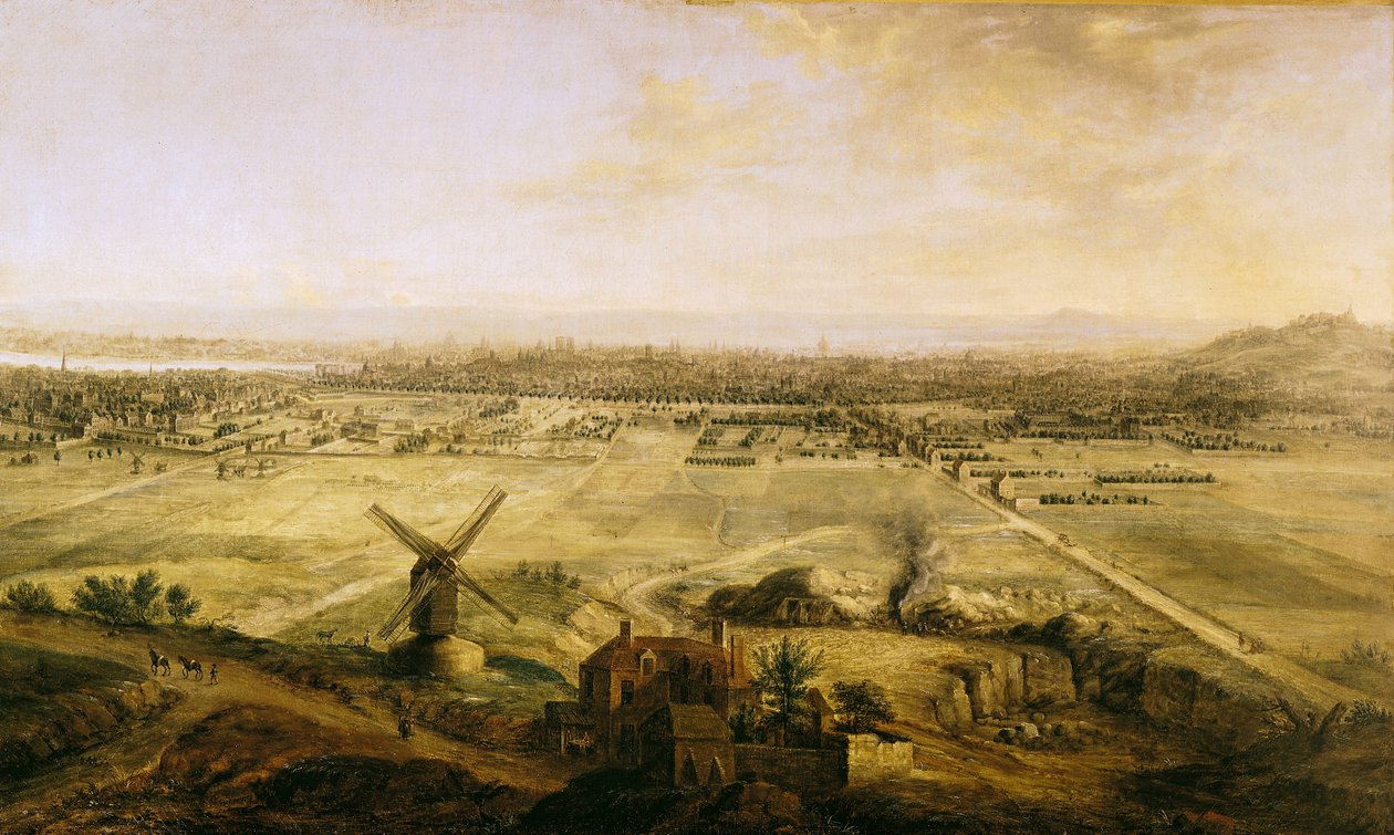 Widok na Paryż z Belleville, 1738 autorstwa Charles Leopold Grevenbroeck