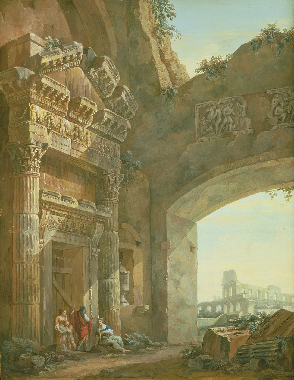 Ruiny architektury autorstwa Charles Louis Clerisseau