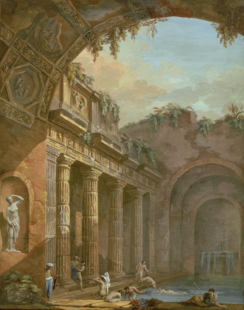 Wnętrze wanny autorstwa Charles Louis Clerisseau