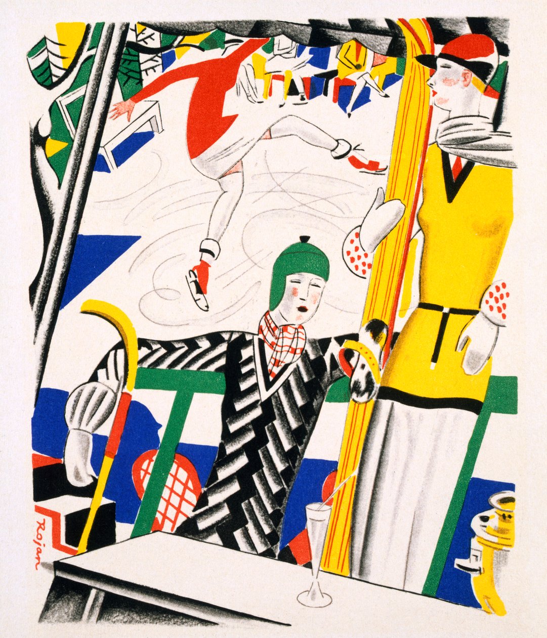Sanie, ok. 1920 (szablon na papierze) autorstwa Charles Martin