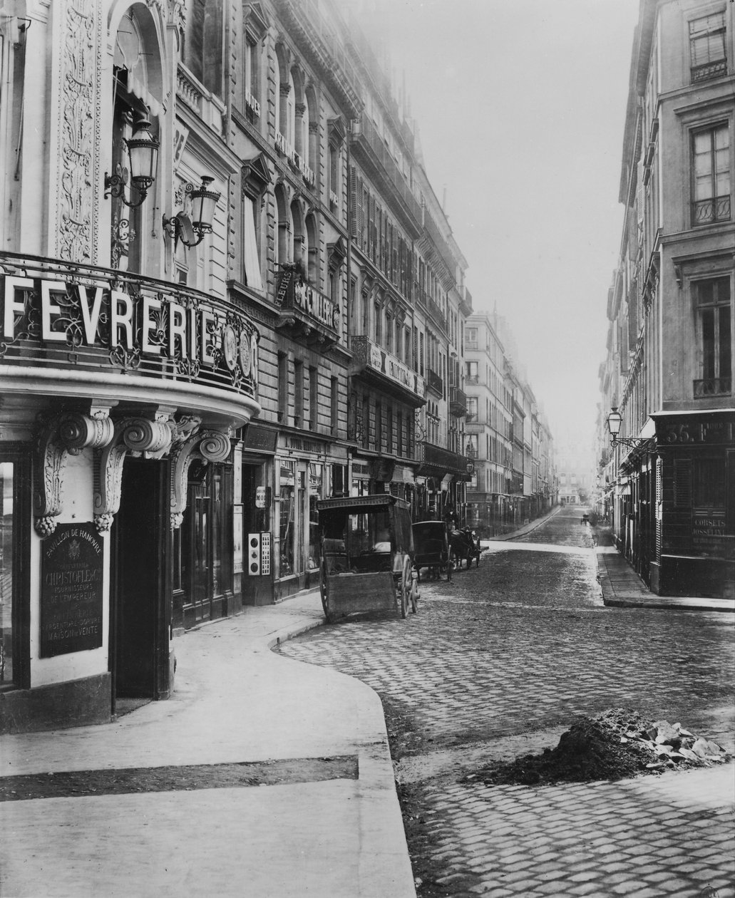 Rue Louis-le-Grand, od strony bulwaru Włoskiego, Paryż, 1858-78 autorstwa Charles Marville