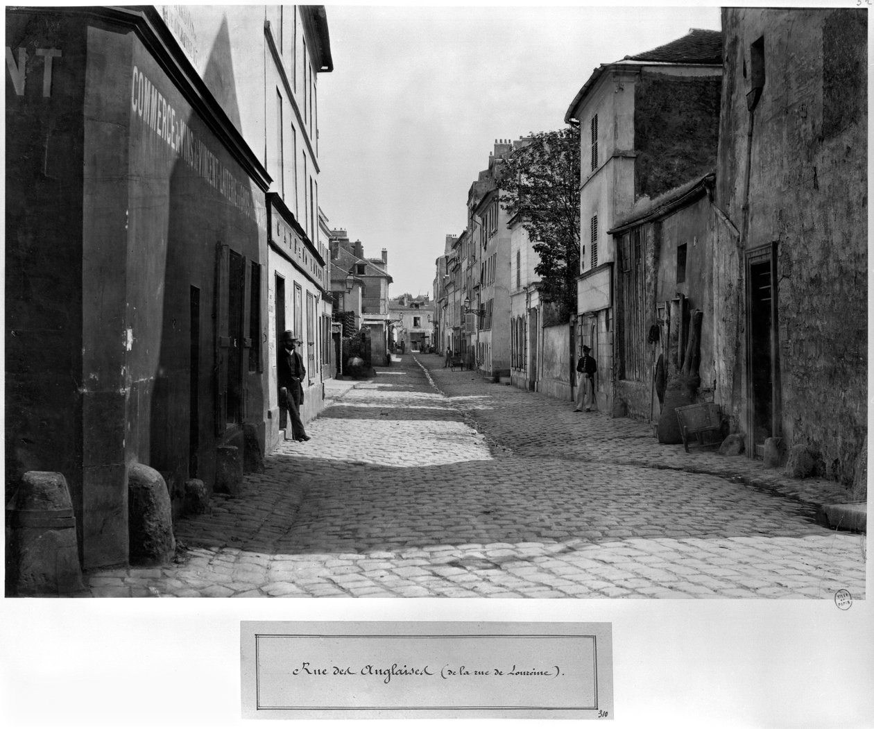 Rue des Anglaises, od rue de Lourcine, Paryż, 1858-78 autorstwa Charles Marville