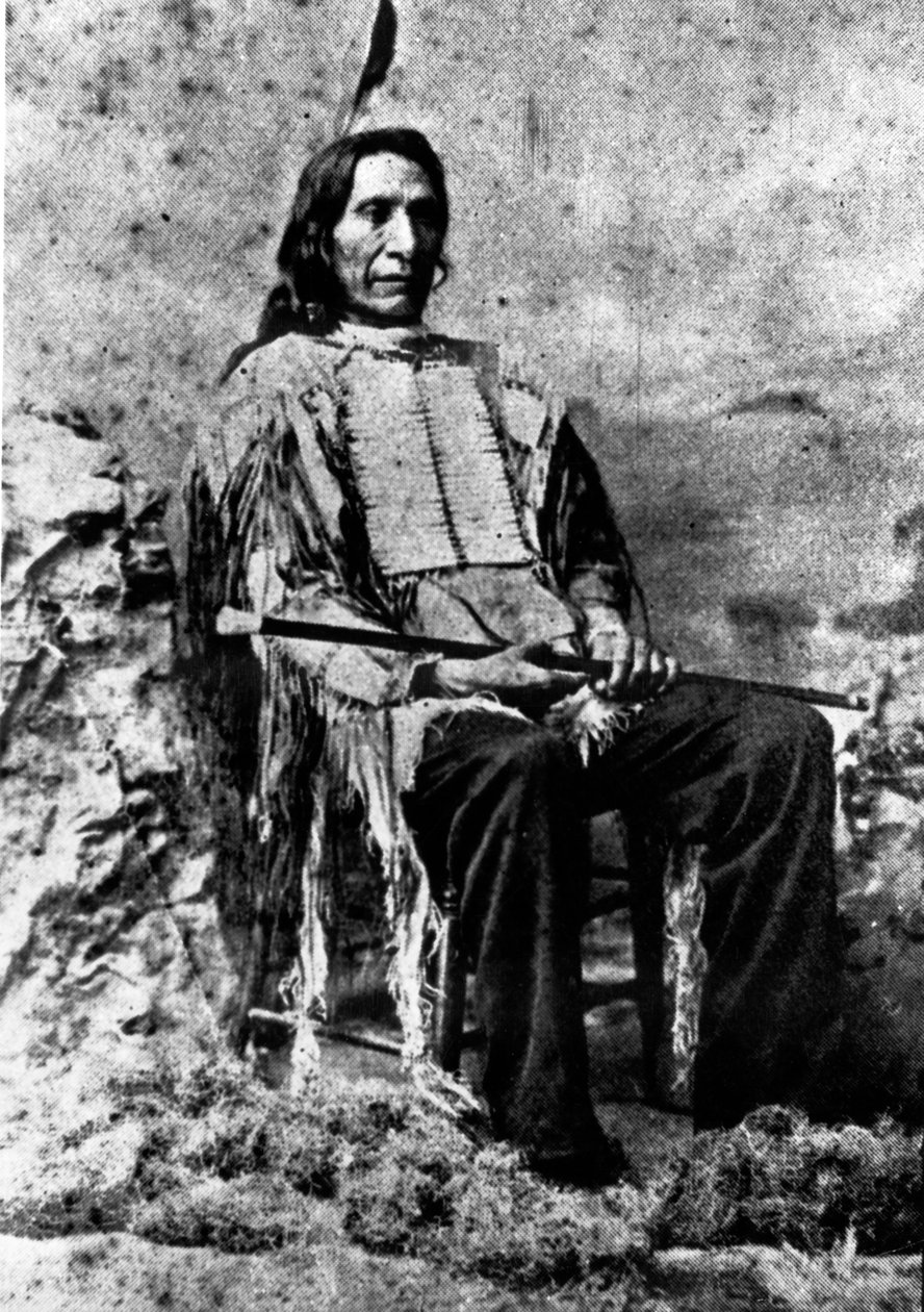 Chief Red Cloud w wieku 72 lat, ok. 1893 autorstwa Charles Milton Bell