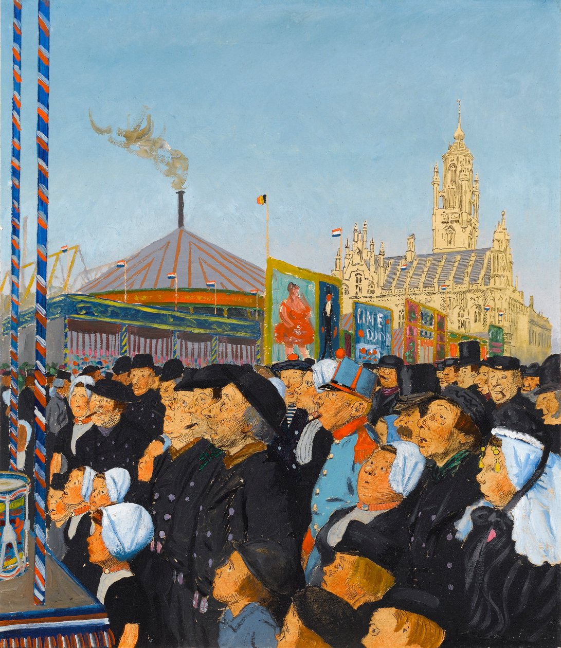 W Middleburg: Kermis, sierpień 1913 (olej na karcie) autorstwa Charles Pearse