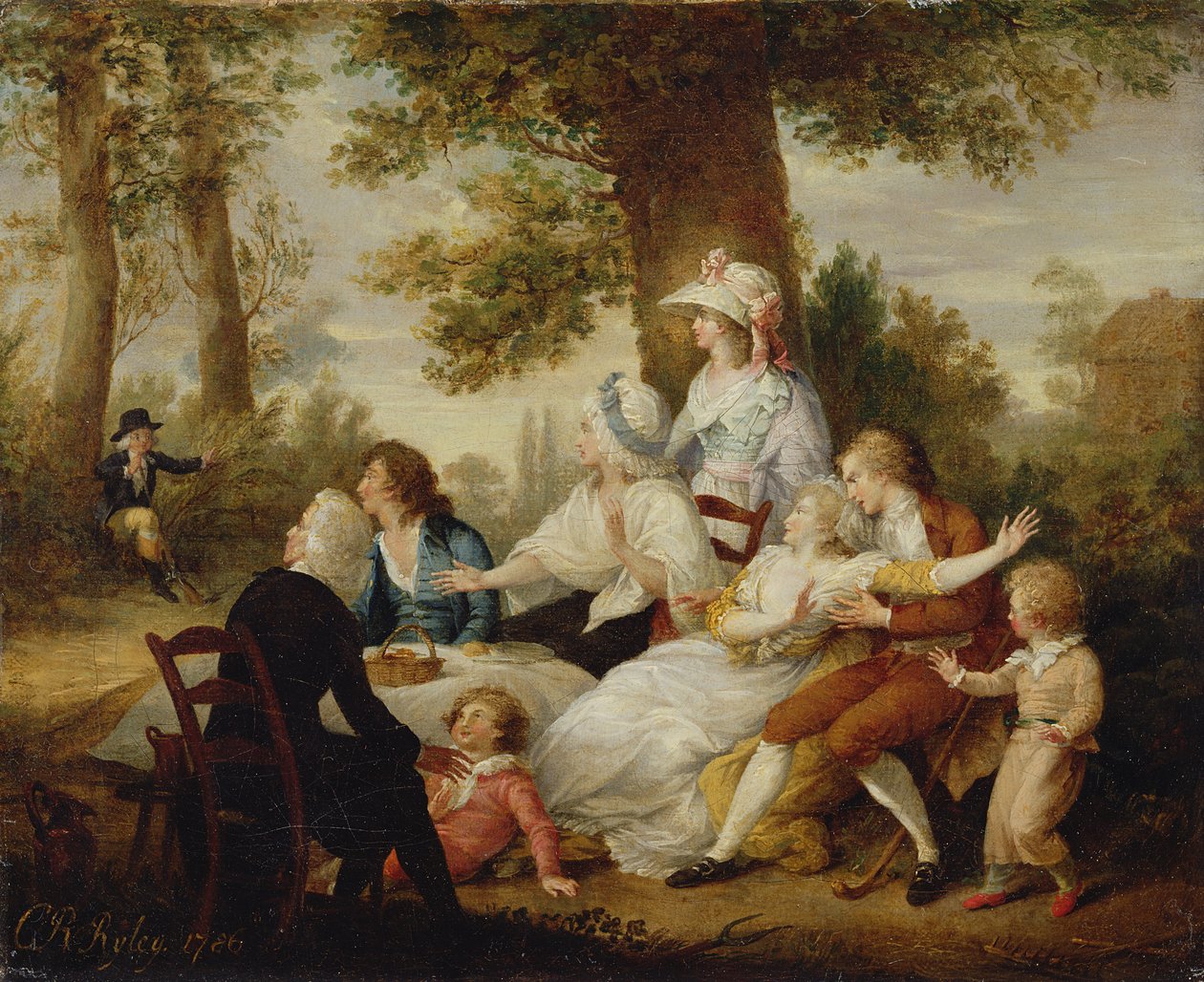 Powrót Olivii", t. 2, rozdz. III z "Wikariusza z Wakefield" Olivera Goldsmitha, 1786 r. autorstwa Charles Reuben Ryley