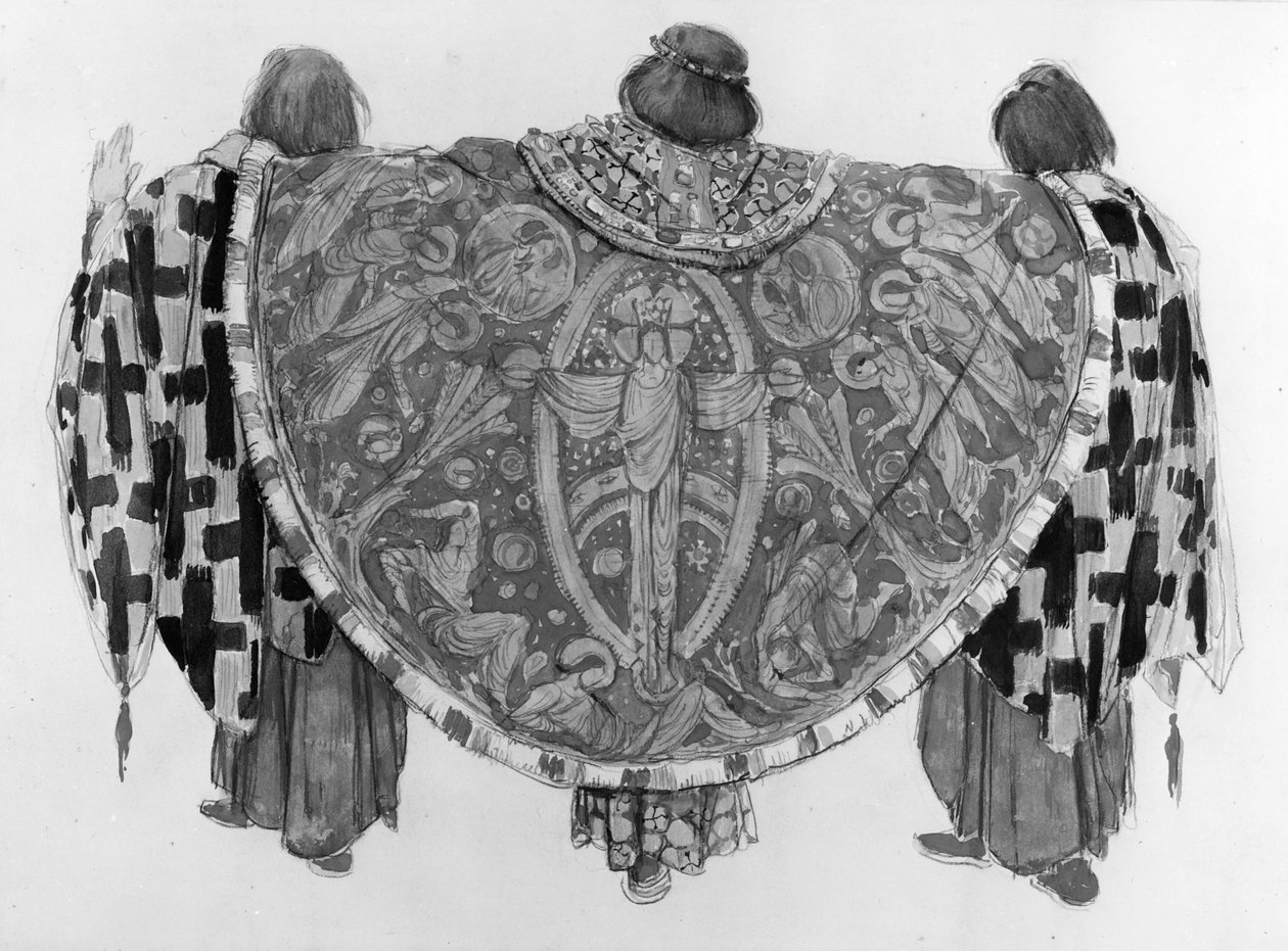 Projekt kostiumu dla Parsifala, ok. 1910 r. autorstwa Charles Ricketts