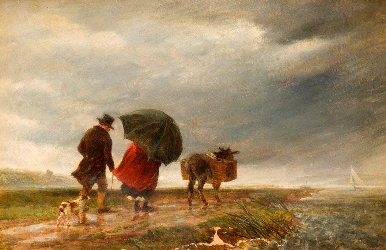 Jadąc na prom, Appledore, 1856 autorstwa Charles Thomas Burt