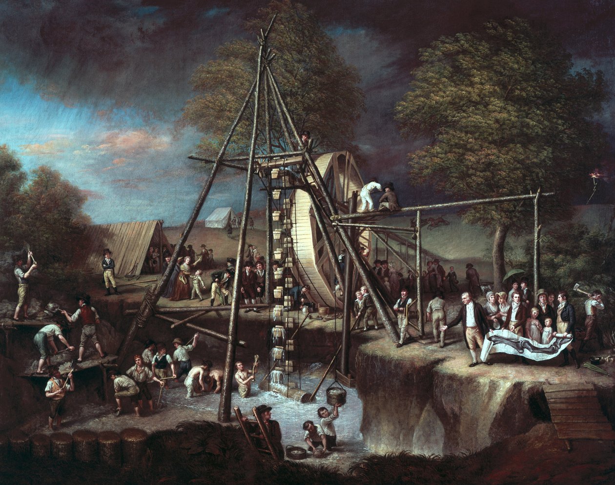 Ekshumacja Mastodonta, 1806 autorstwa Charles Willson Peale