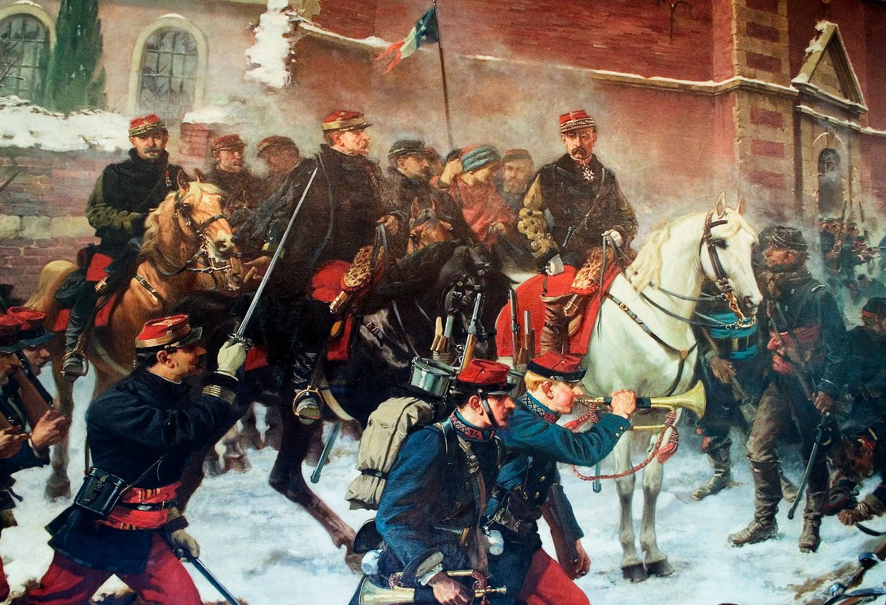Generał Faidherbe w walce pod Biefviller-lès-Bapaume, 3 stycznia 1871 r autorstwa Charles Edouard Armand Dumaresq