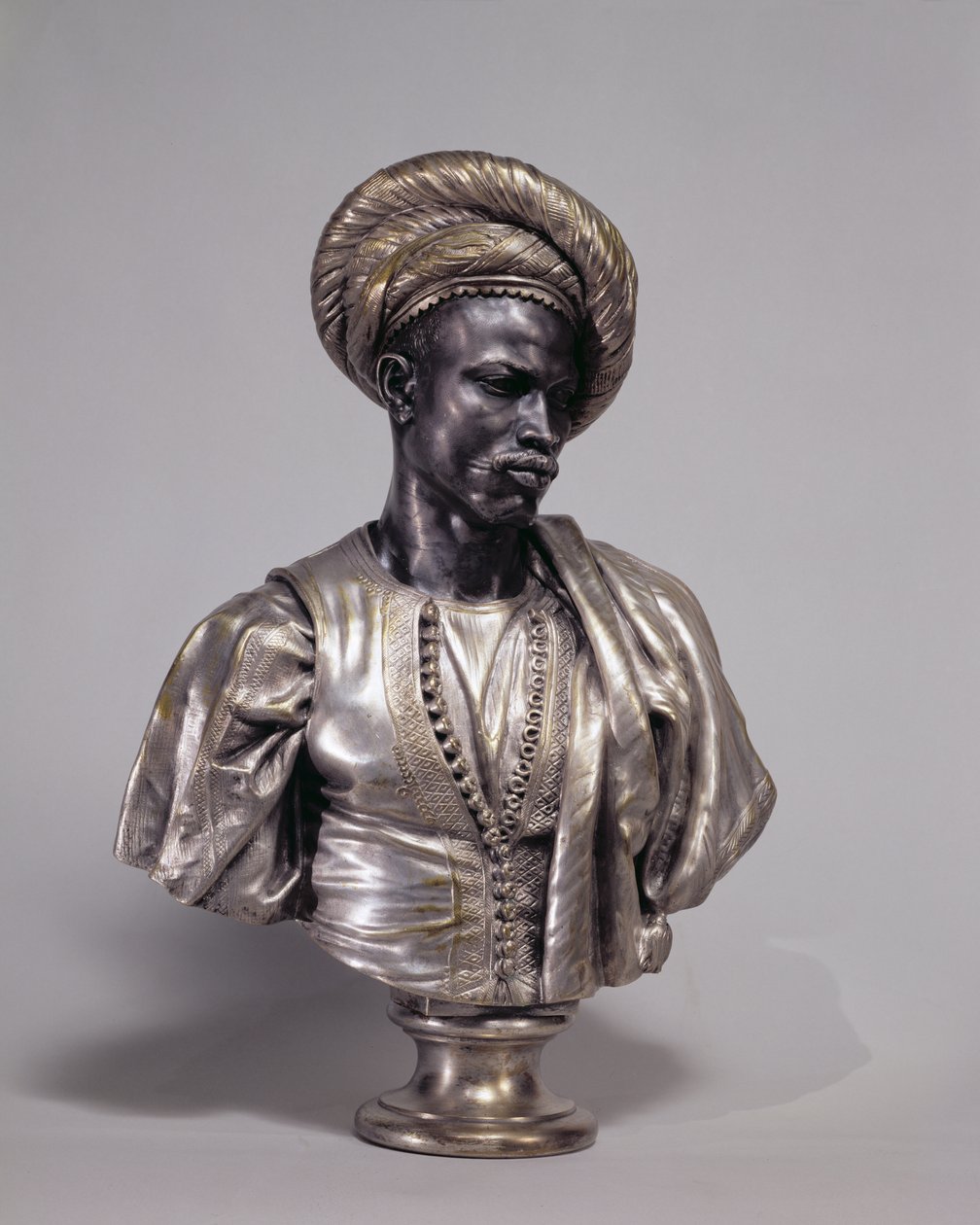 Sudańczyk w stroju algierskim (brąz posrebrzany) autorstwa Charles Henri Joseph Cordier