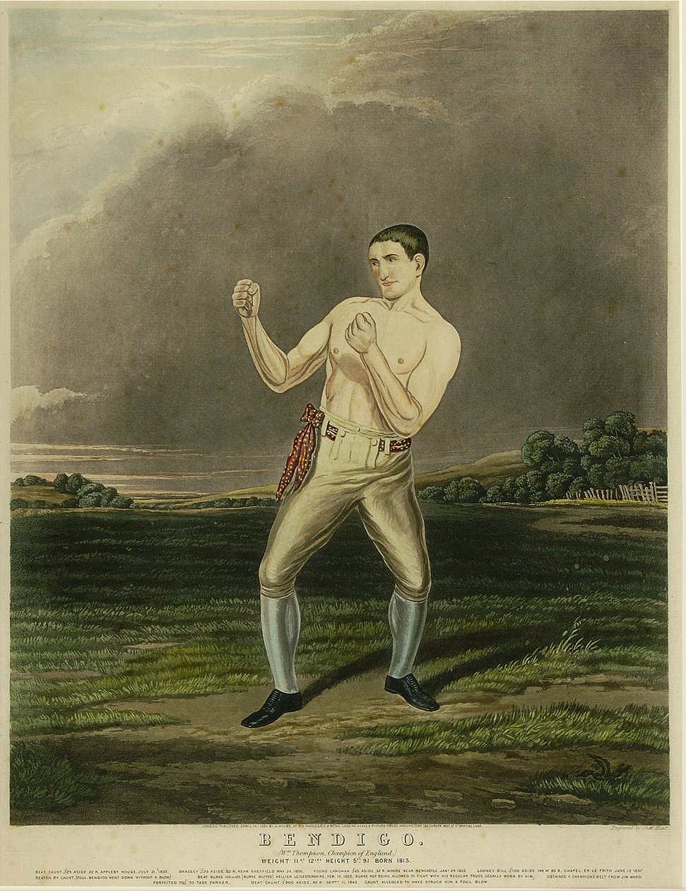 Bendigo (akwatinta) autorstwa Charles Hunt