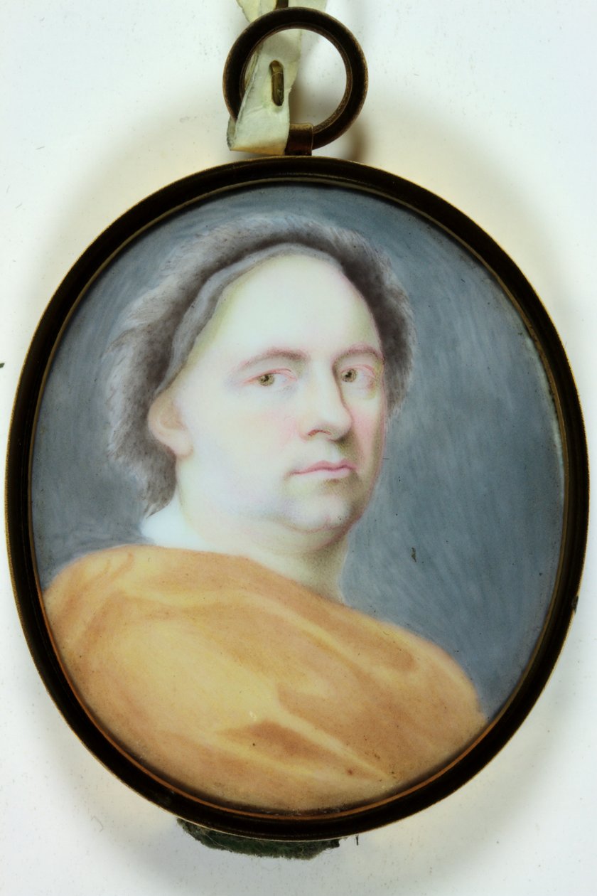Humphrey Wanley (emalia) autorstwa Charles (attr.to) Boit