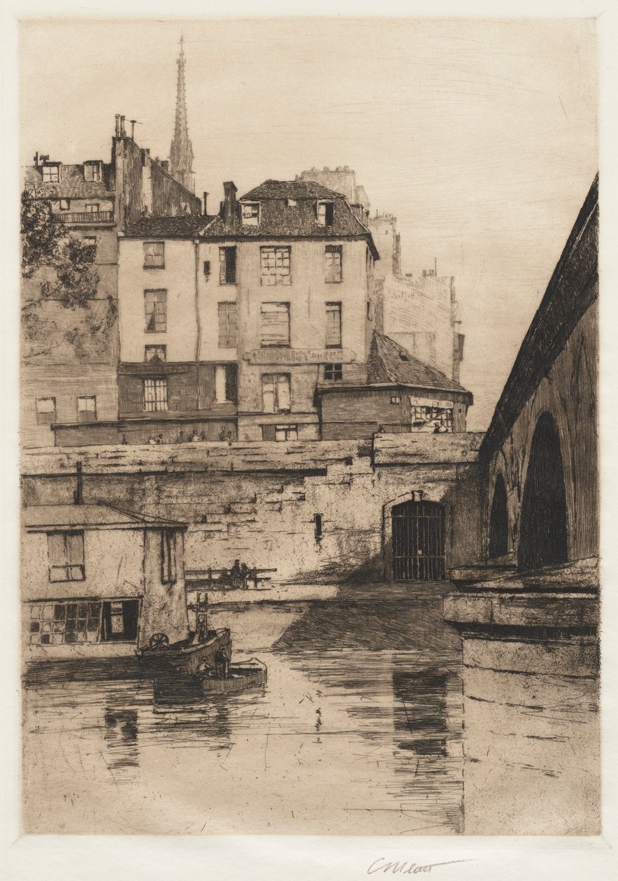 Quai des Orfèvres, Paryż, 1886. autorstwa Charles Adams Platt