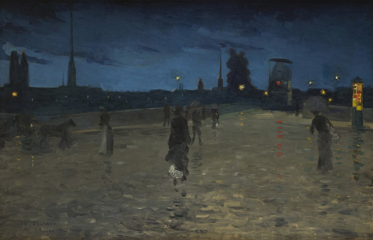 Kamienny Most, Rouen, 1881. autorstwa Charles Angrand