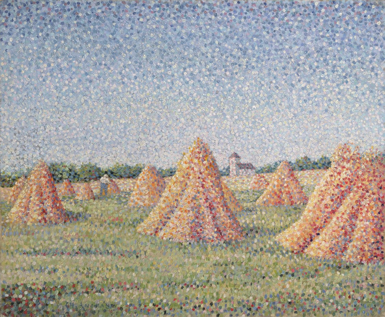 Żniwa, 1890 autorstwa Charles Angrand