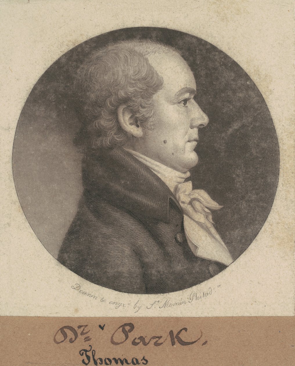 Thomas Parke autorstwa Charles B. J. Févret de Saint Mémin