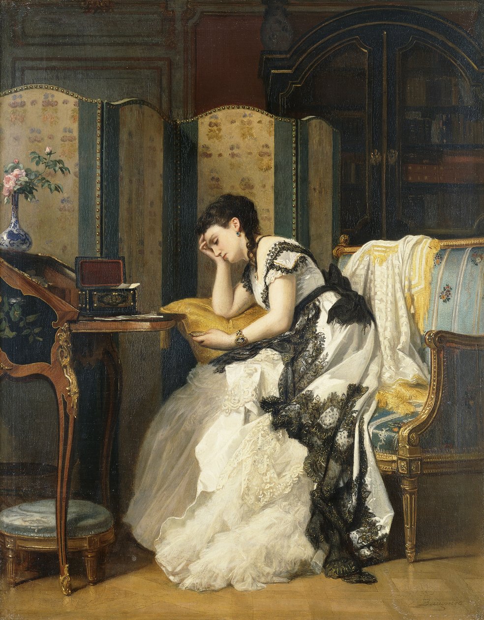 Nostalgia, 55,8 x 44 cm autorstwa Charles Baugniet