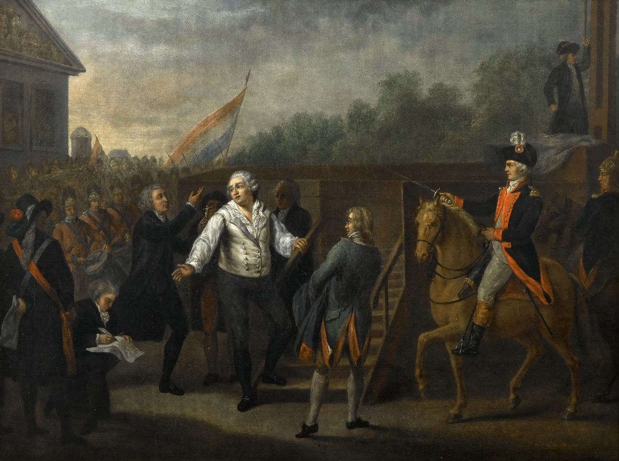 Ludwik XVI przed rusztowaniem autorstwa Charles Benazech
