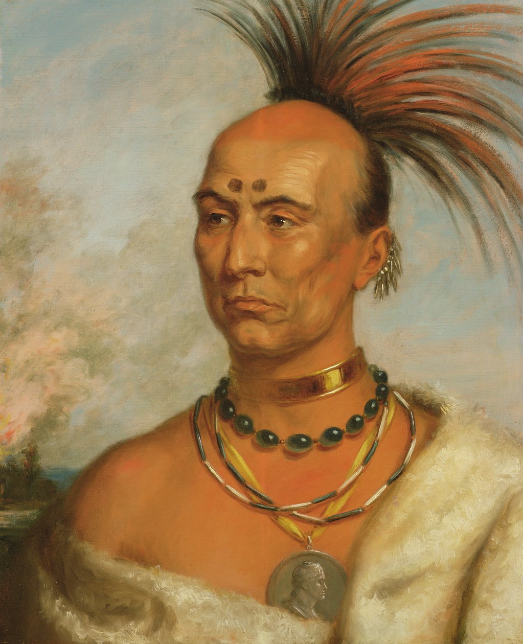 Makataimeshekiakiak (Black Hawk) c.1853 autorstwa Charles Bird King