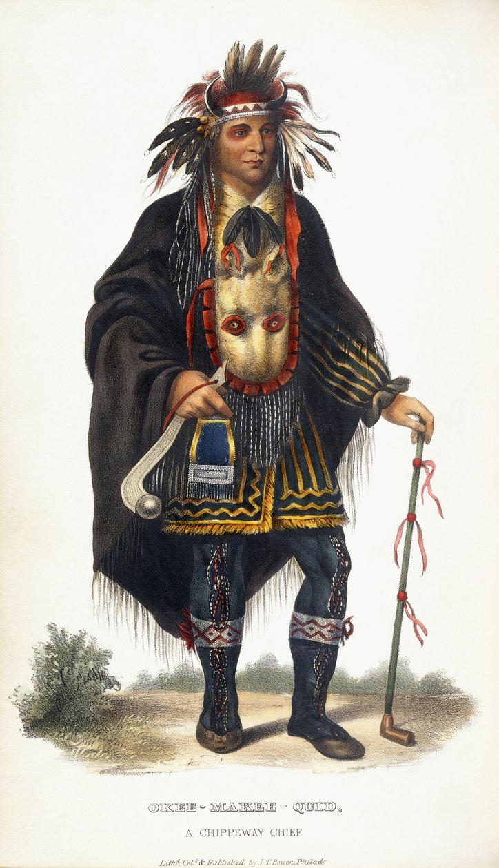 Okee-Makee-Quid, szef Chippeway, 1854 autorstwa Charles Bird King
